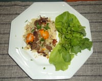 Arroz com pequi e carne de sol