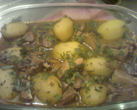 Costelinha de porco com batata