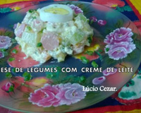 Maionese de legumes com creme de leite