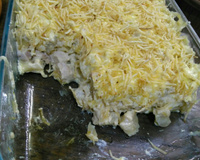 Capeletti recheado de frango ao creme de milho com mussarela