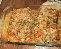 Pirarucu recheado ao forno