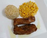 Costelinha de porco ao molho de laranja