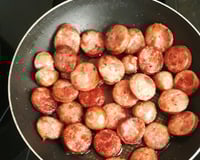 Linguiça frita com manteiga