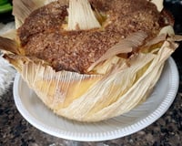 Bolo pamonha na palha do milho