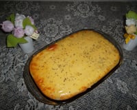 Arroz ao forno com purê de batatas