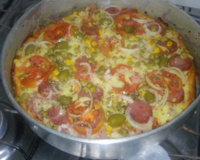 Pizza rápida de liquidificador