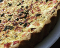 Quiche de queijo e presunto