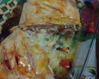 Rocambole  de massa de pastel
