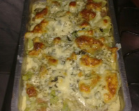 Filé de frango com couve flor ao forno