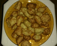 Bolinho de arroz com creme de cebola