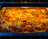 Lasanha de berinjela à bolonhesa