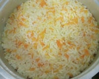 Arroz refogado com cenoura