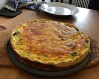 Quiche de espinafre e mussarela