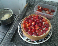 Torta de morango prática