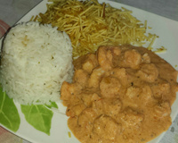 Estrogonofe de camarão