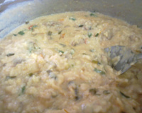 Risoto com creme de leite