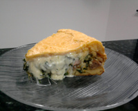 Torta de brócolis com bacon