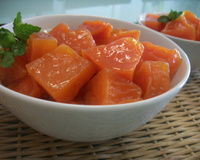 Doce de abóbora em pedaços