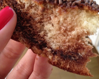 Bolo de liquidificador mesclado