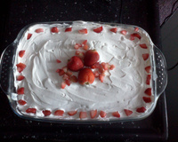 Pavê de morangos e doce de leite