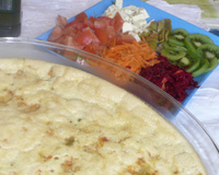 Torta de bacalhau de liquidificador