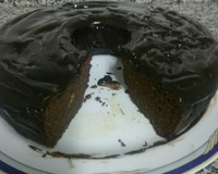 Bolo integral de chocolate e banana