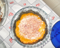 Carne seca desfiada na moranga