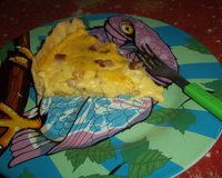 Torta de milho com bacon