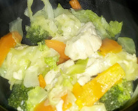 Brócolis refogado com frango