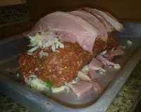 Rocambole de carne moída