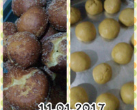 Sonho com recheio de doce de leite