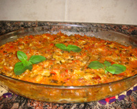 Berinjela com talharim