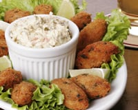 Bolinho assado de bacalhau