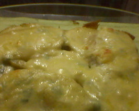 Batata fatiada com ricota