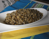 Arroz integral com lentilhas