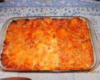 Escondidinho de mandioca com recheio de frango