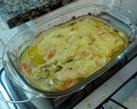 Filé de merluza com molho de azeitonas