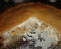 Empadão de frango e requeijão