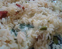 Arroz cremoso com espinafre