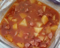 Linguiça calabresa com batata
