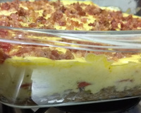 Carne moída recheada ao creme