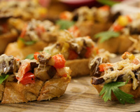 Bruschetta de cogumelos