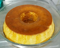 Pudim com leite em pó diluído