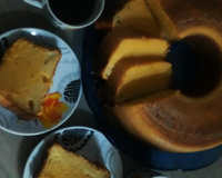 Bolo de milho feito com cuscuz