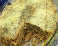 Macarronada com carne moída