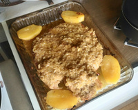 Pernil assado ao molho de cebola