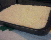 Bolo de batata com recheio de frango