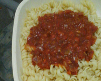 Macarrão ao molho vermelho simples