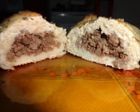 Esfiha com recheio de carne moída da sogra