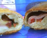 Pãozinho recheado com presunto e mussarela